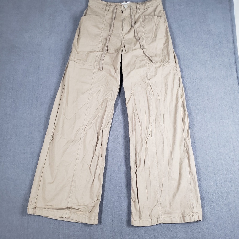 RE Generation By Celebrity Pink Pants Womens Sz Medium High Rise Wide Leg Beige